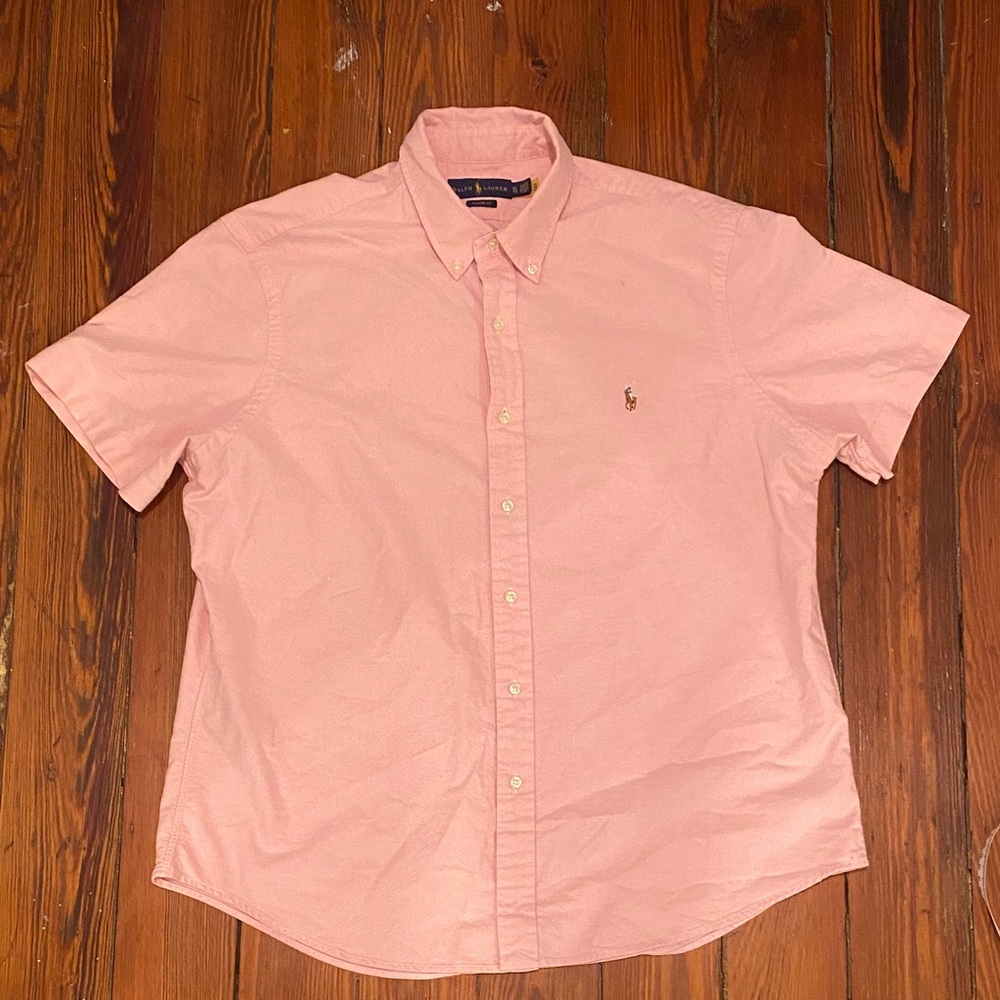 Polo by Ralph Lauren Men's Light Pink Button Down Shirt